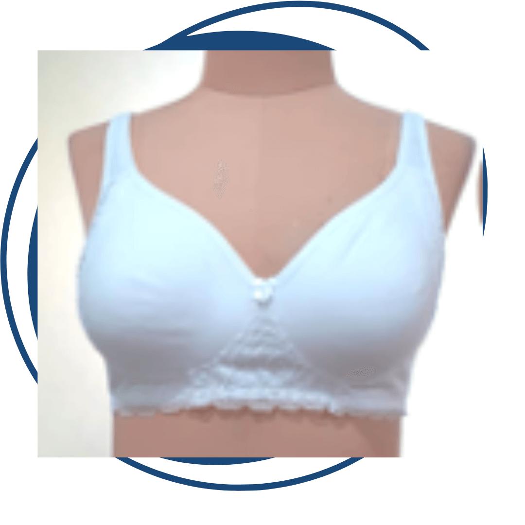 lace-set moulded mastectomy bra – SUGAR SHELL